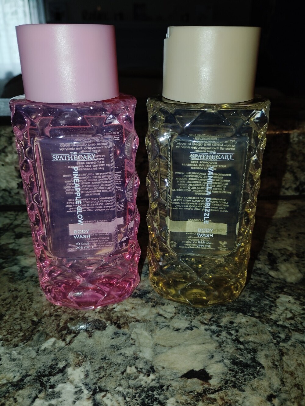 Spa Luxury Pineapple Glow Body Wash And Vanilla Drizzle Body Wash New 10 Oz Each